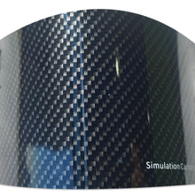 PET Simulation Carbon Fiber Gloss Silver Vinyl Wrap