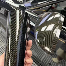 PET Simulation Carbon Fiber Gloss Silver Vinyl Wrap