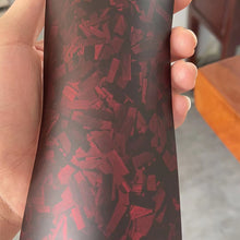 PET Ultimate Flat Forged Carbon Red Vinyl Wrap