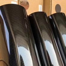 PET Gloss Emulational True Carbon Fiber Gold Vinyl Wrap