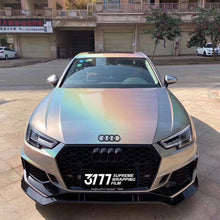 PET Gloss Iridescent Laser Silver Car Vinyl Wrap