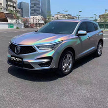 PET Gloss Iridescent Laser Silver Car Vinyl Wrap