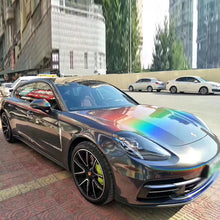 PET Gloss Rainbow Laser 3D Dark Grey Vinyl Wrap