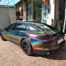 PET Gloss Rainbow Laser 3D Dark Grey Vinyl Wrap