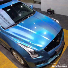 PET Gloss Iridescent Laser Blue Vinyl Wrap
