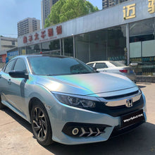 PET Gloss Iridescent Laser Sea Blue Vinyl Wrap