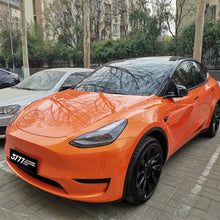 PET Metallic Racing Golden Orange Vinyl Wrap