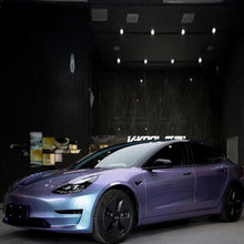 PET Metal Grey Purple Vinyl Wrap