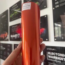 PET Metallic Gulf Orange Vinyl Wrap