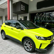 PET Satin Metallic Fluorescence Yellow Vinyl Wrap