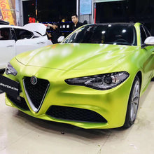 PET Satin Metallic Lemon Green Vinyl Wrap