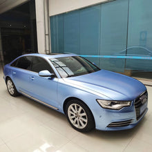 PET Satin Metallic Mist Blue Vinyl Wrap