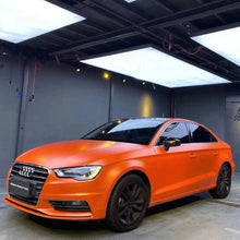 PET Satin Metallic Orange Color Vinyl Wrap