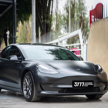 PET Satin Metallic Black Vinyl Wrap