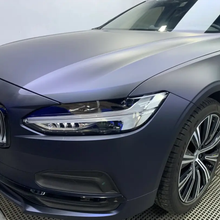 PET Ultra Matte Black Blue Vinyl Wrap