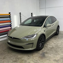 60" Gloss Khaki Green Vinyl Car Wrap