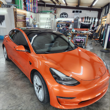 60" Gloss Lava Orange Metallic Vinyl Car Wrap