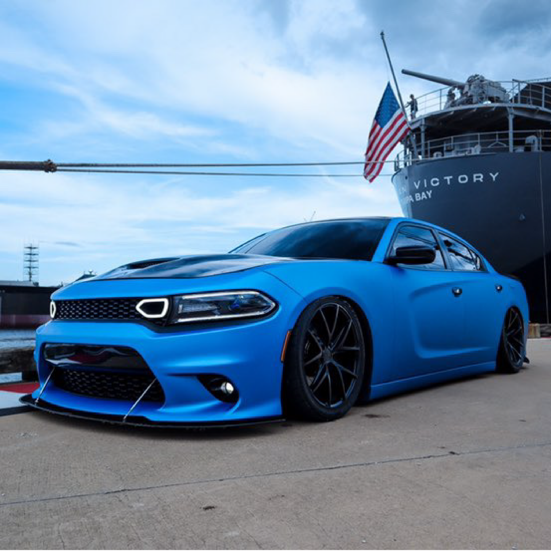 60" Satin Blue Aluminum Vinyl Car Wrap