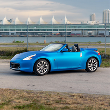 60" Satin Blue Aluminum Vinyl Car Wrap