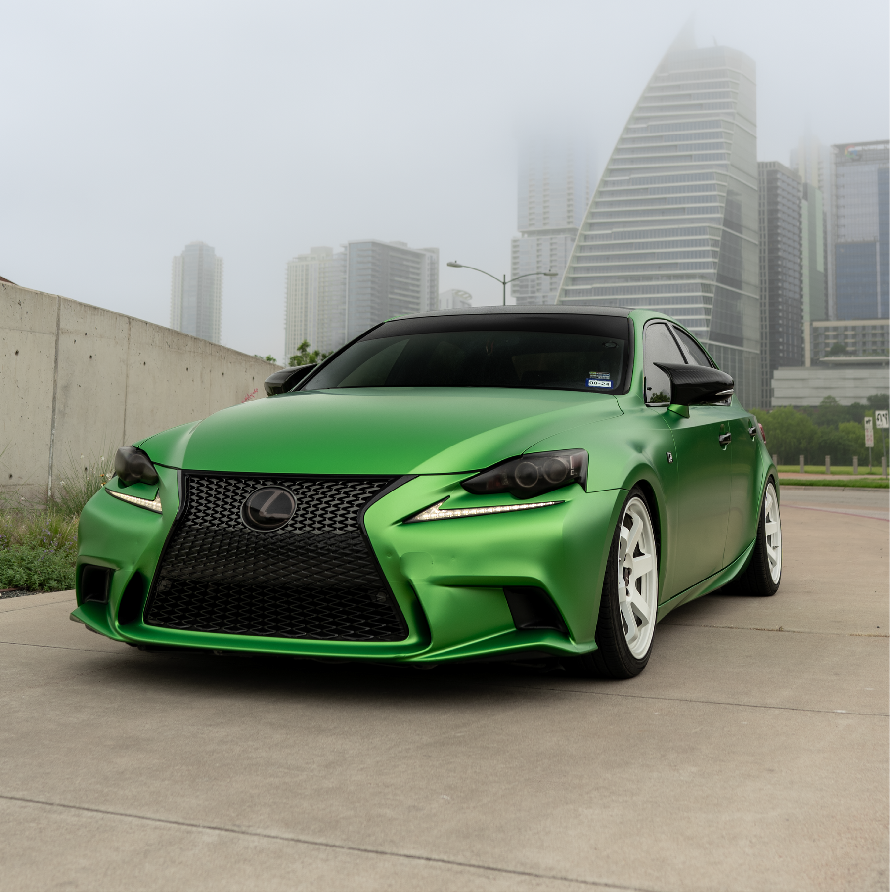 60" Satin Green Metallic Vinyl Car Wrap