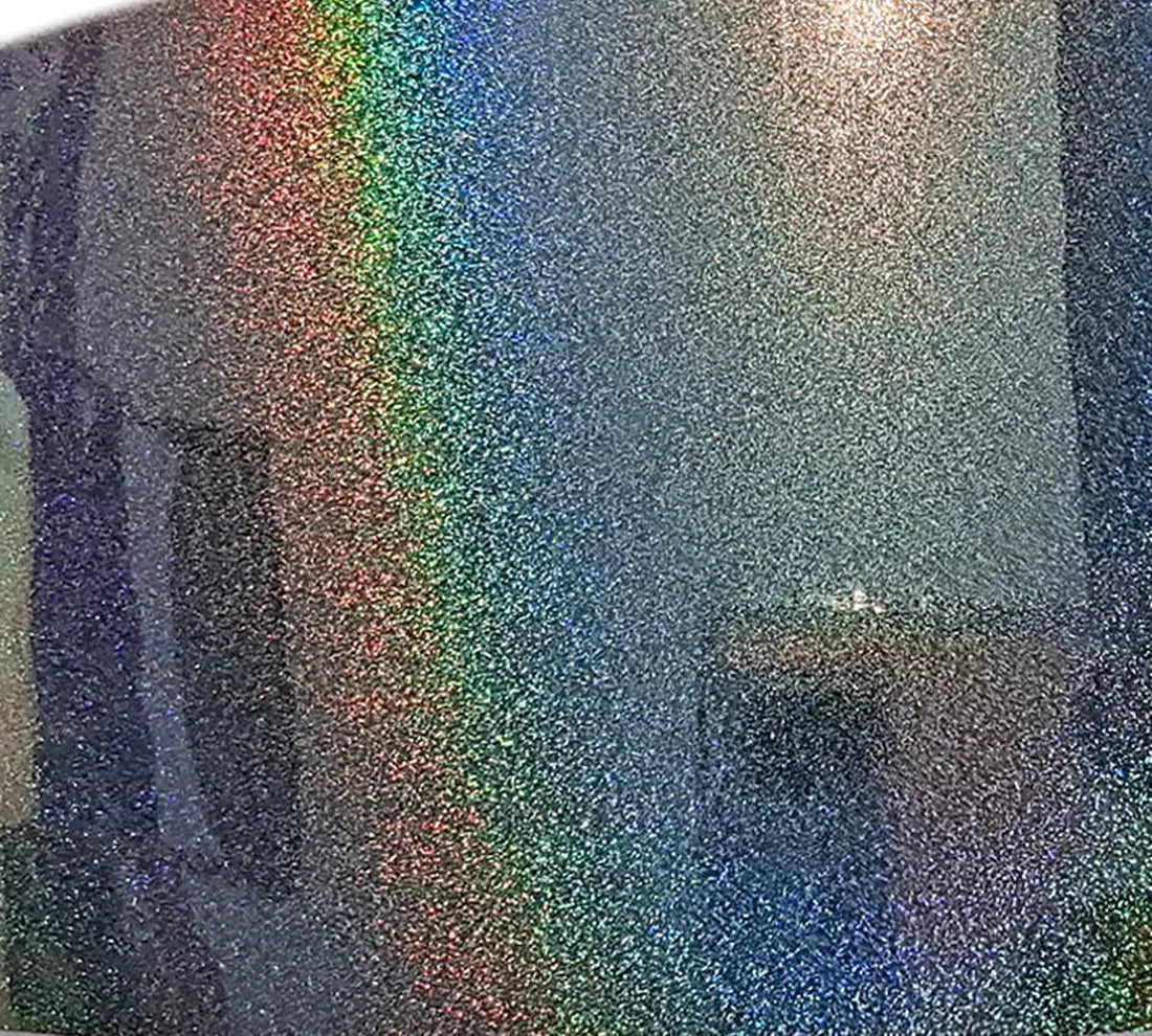 PET Gloss Rainbow Laser 3D Dark Grey Vinyl Wrap