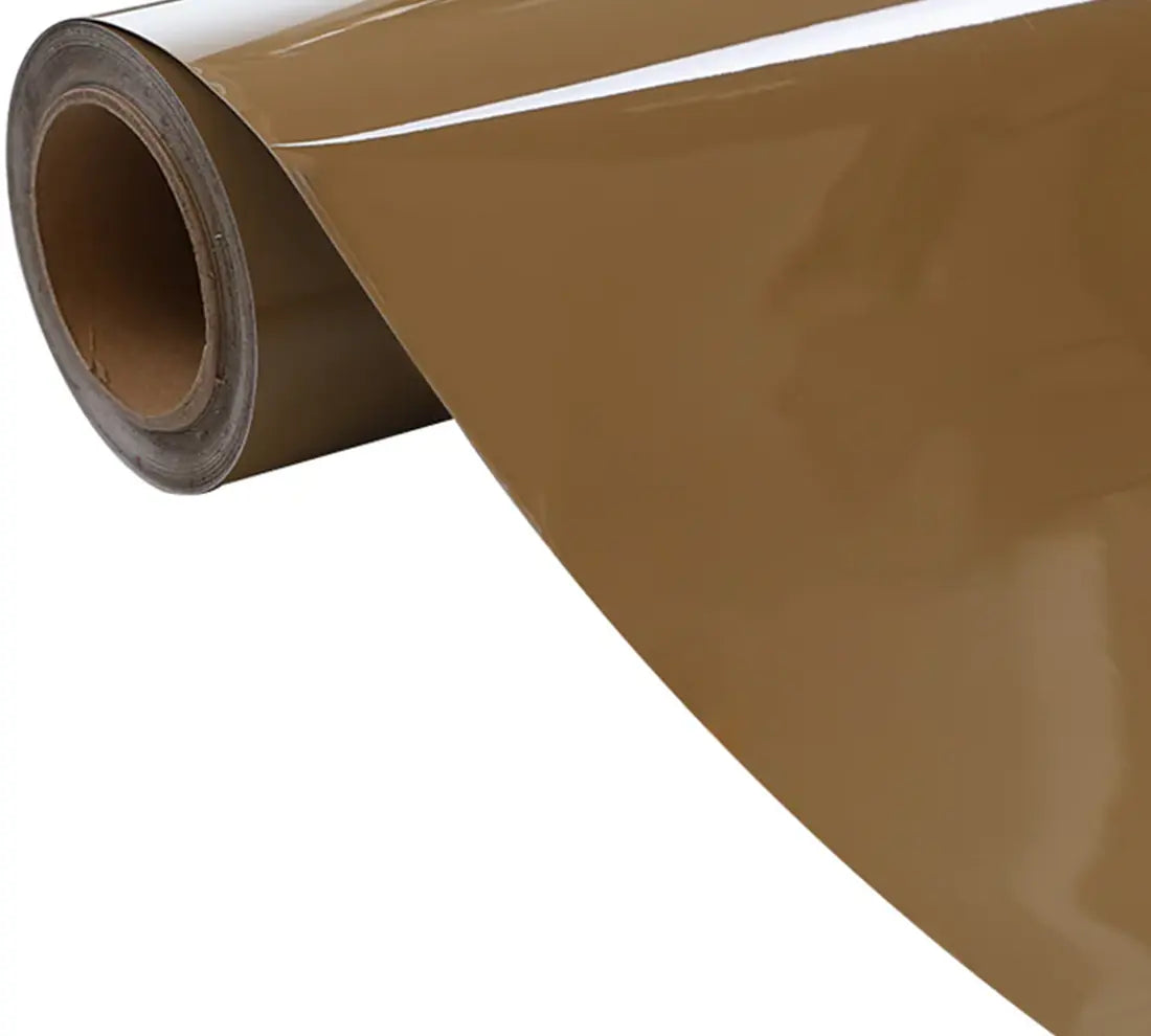 PET Glossy Crystal Desert Yellow Vinyl Wrap