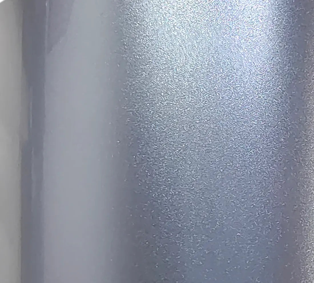 PET Metallic Fleuret Silver Vinyl Wrap