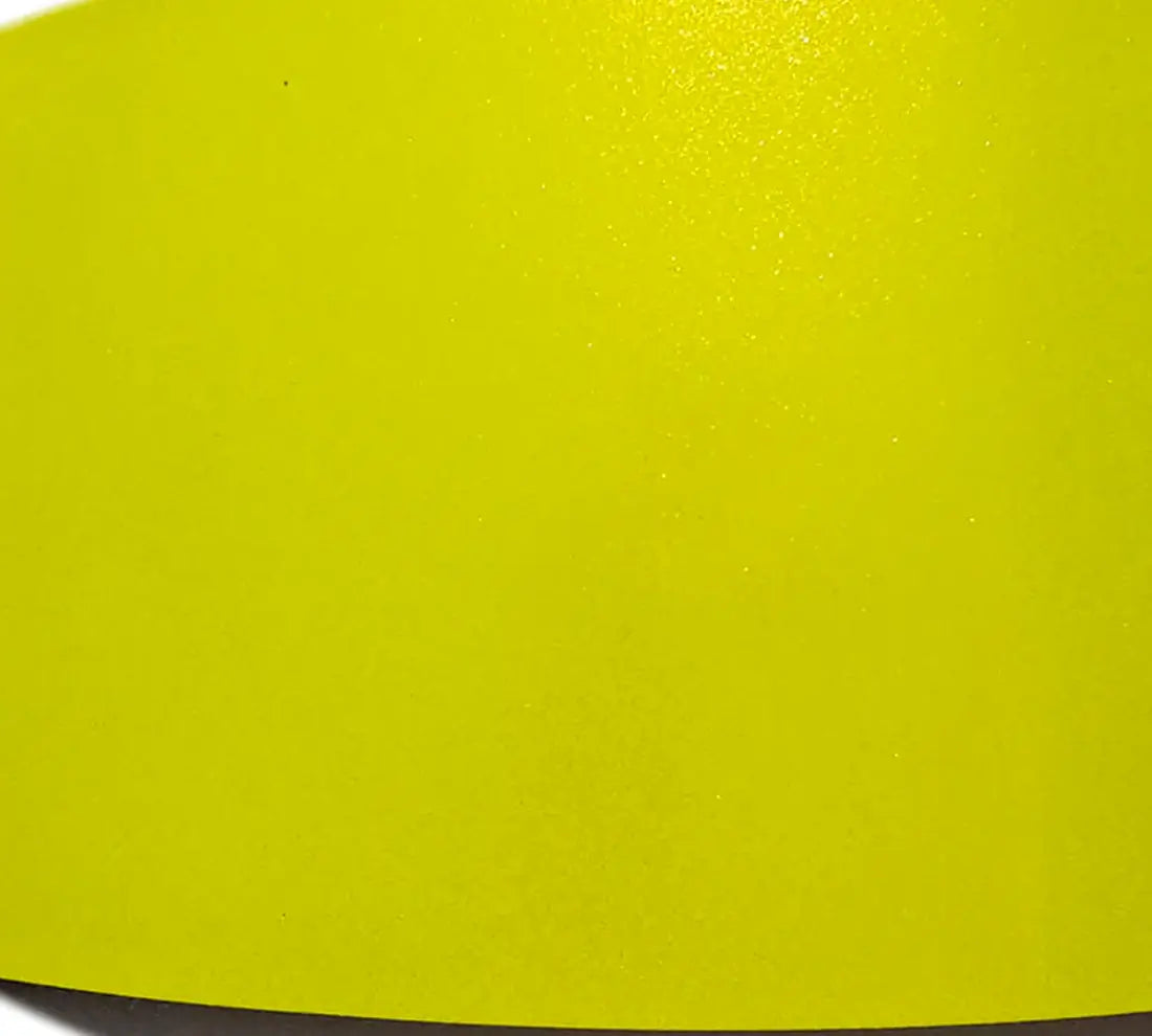 PET Satin Metallic Fluorescence Yellow Vinyl Wrap