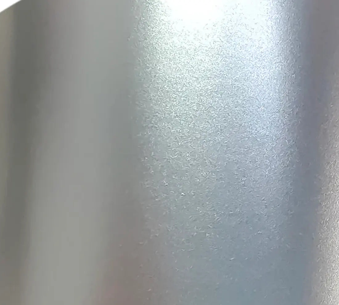 PET Satin Metallic Silver Vinyl Wrap