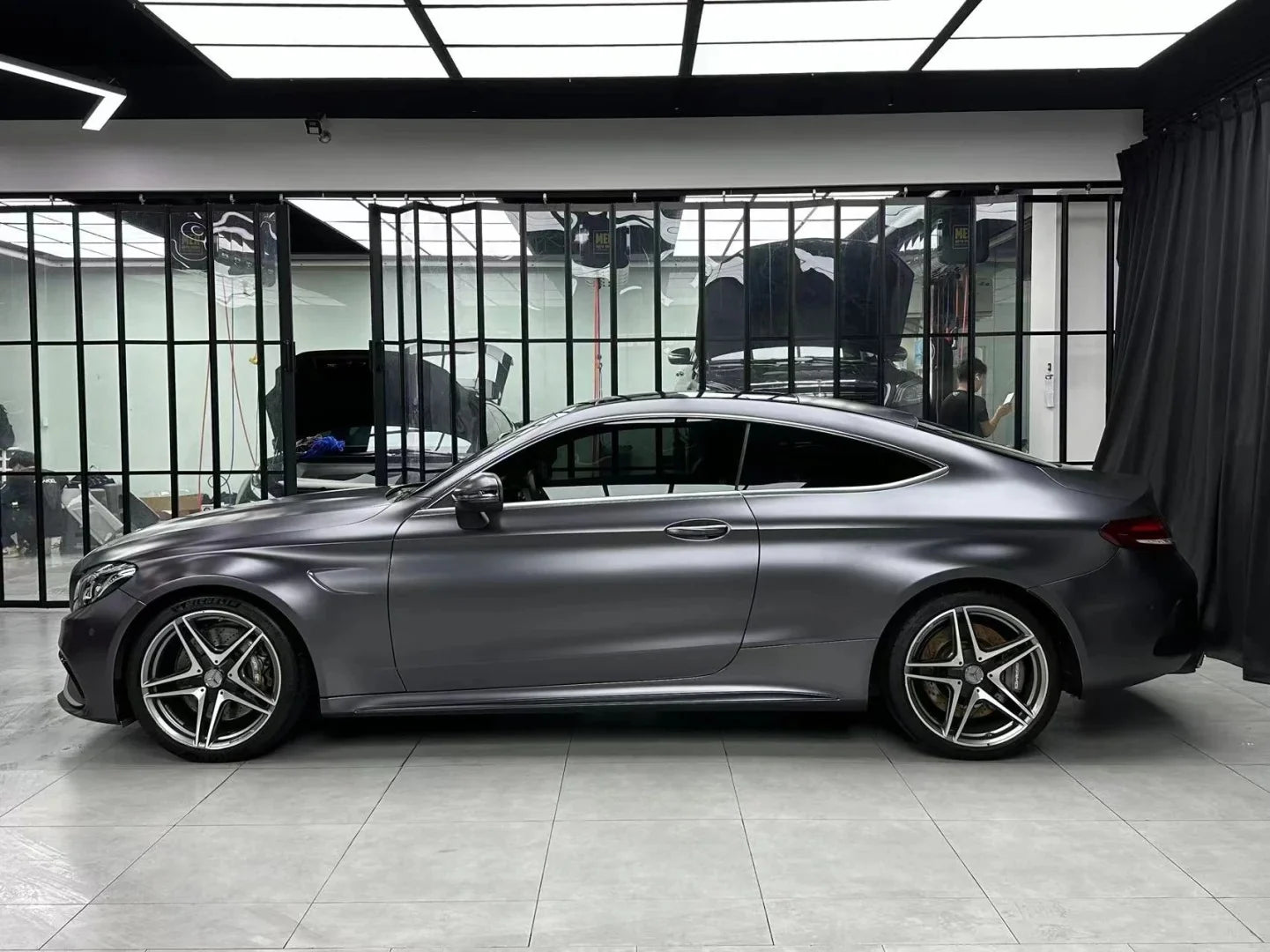 PET Matte Grey Vinyl Wrap