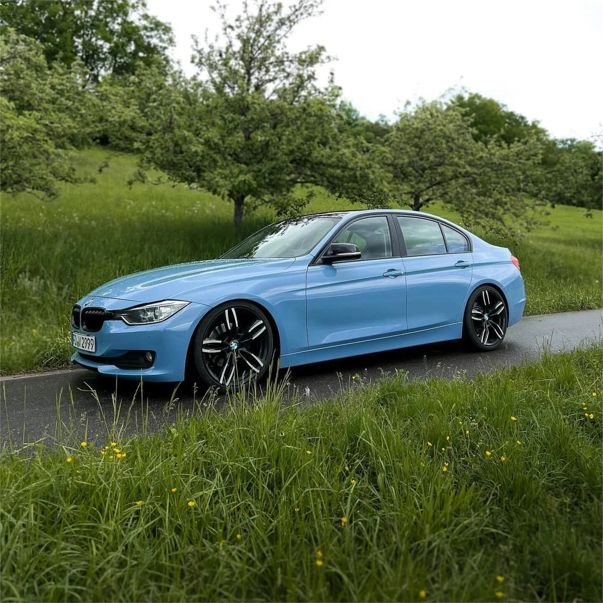 PET Metallic Blue Vinyl Wrap