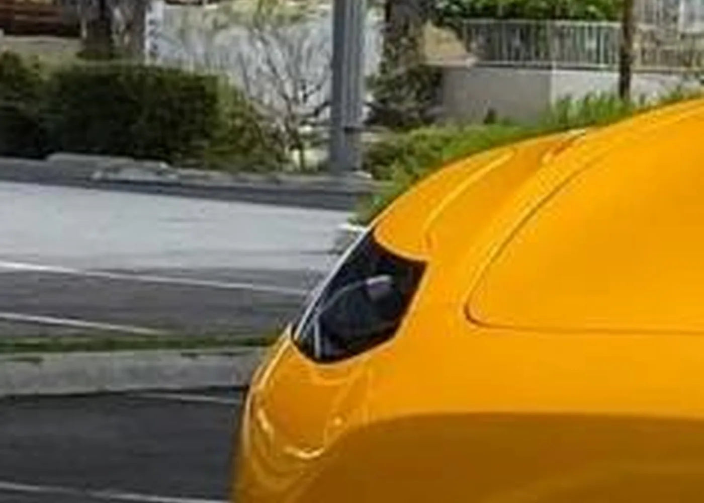 PET Satin Metallic Fluorescence Yellow Vinyl Wrap